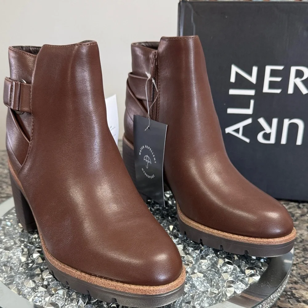 Naturalizer Dark Brown Ankle Booties